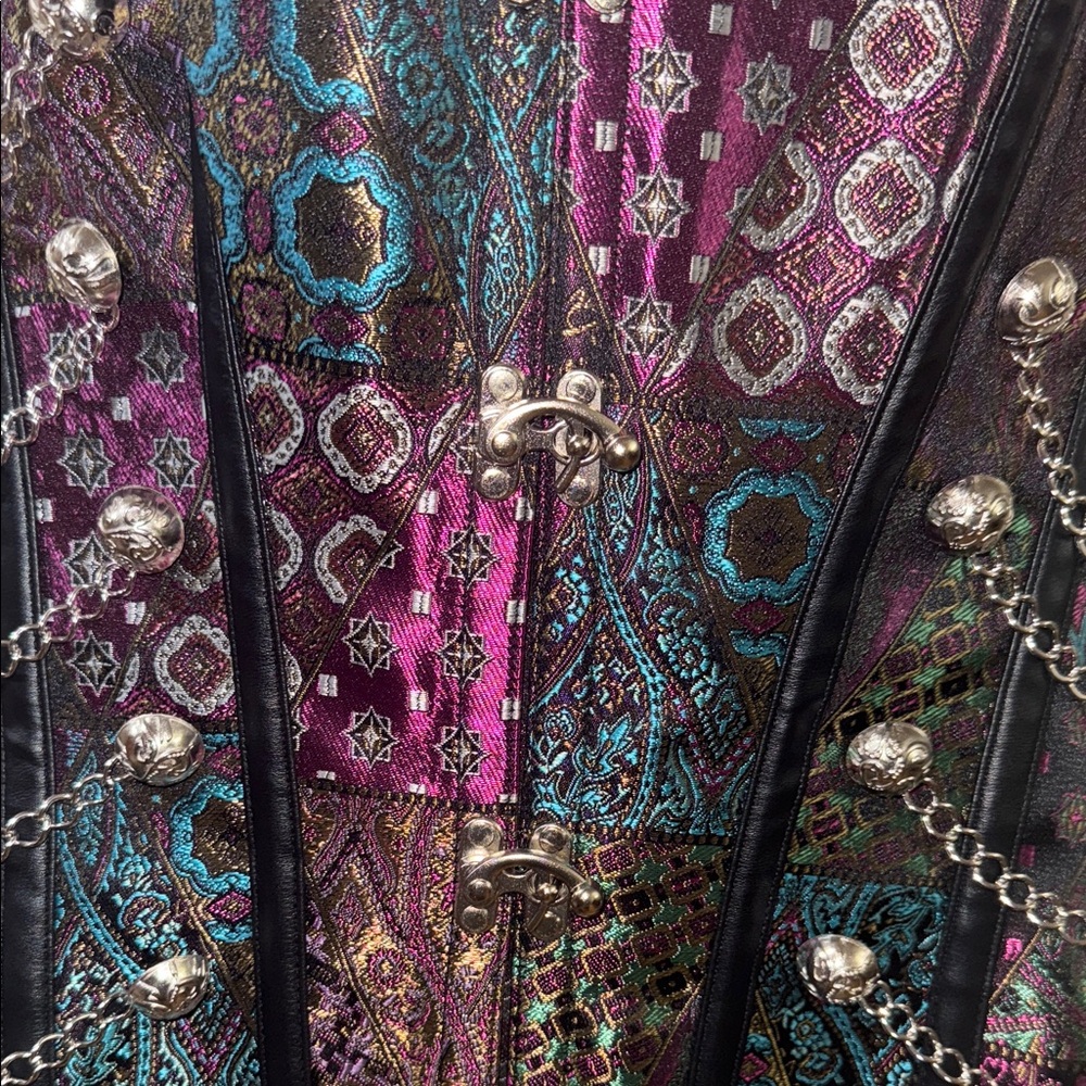 Elegant Multicolor Corset Top - Picture 4 of 8